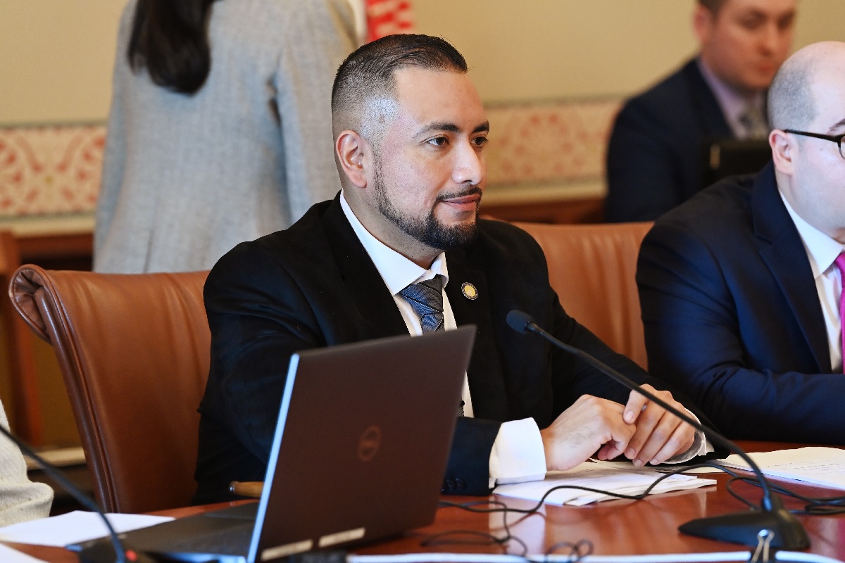 State Senator Javier Loera Cervantes at a Senate committee meeting