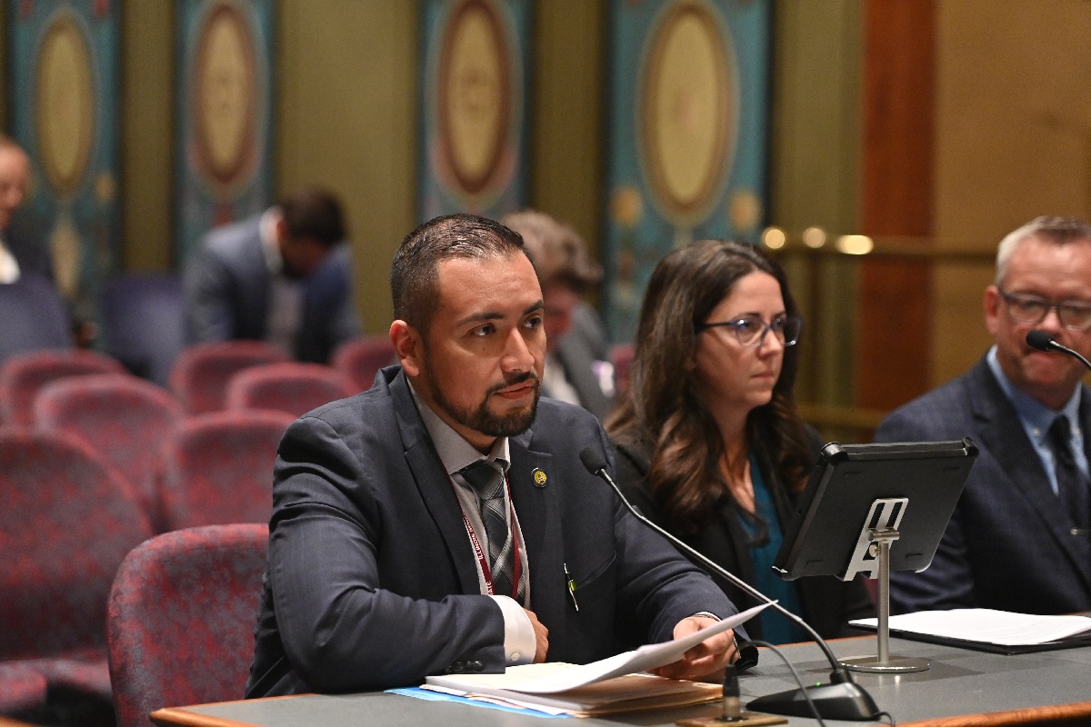 State Senator Javier Loera Cervantes sits in a committee meeting